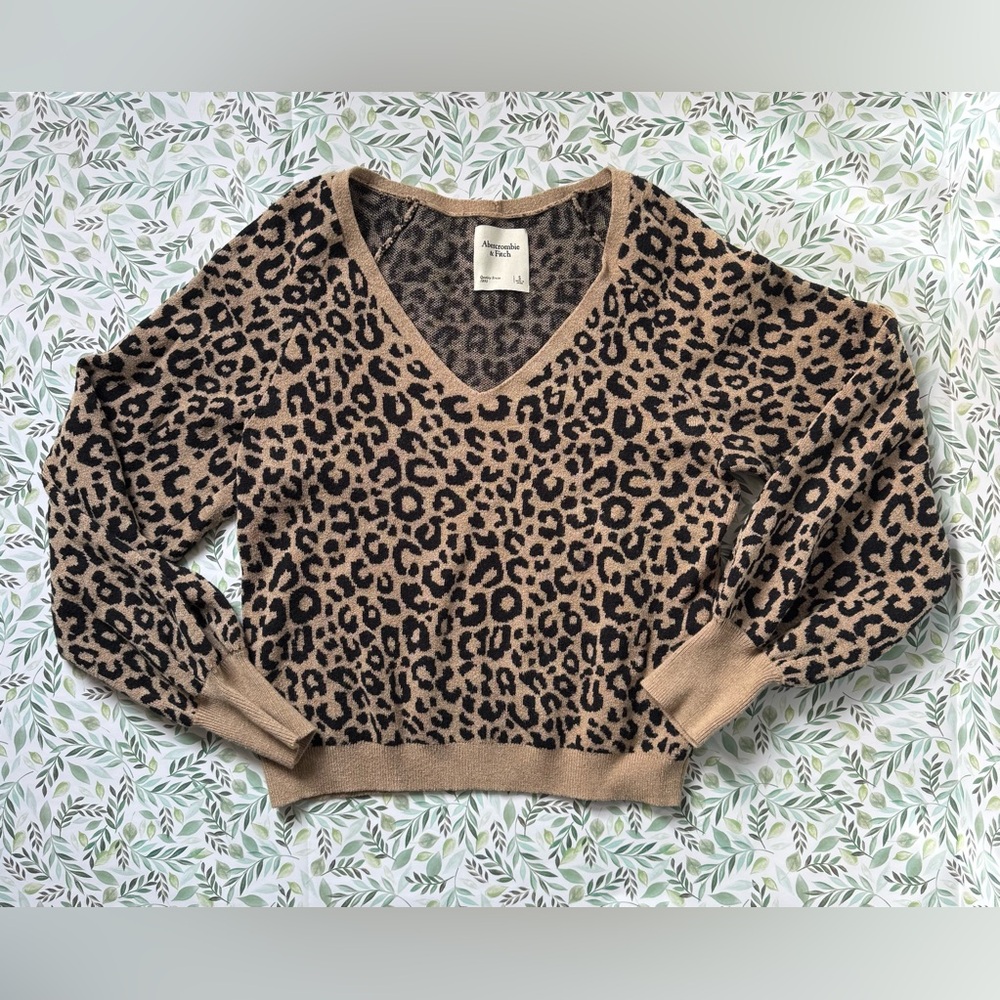Abercrombie and Fitch leopard print sweater